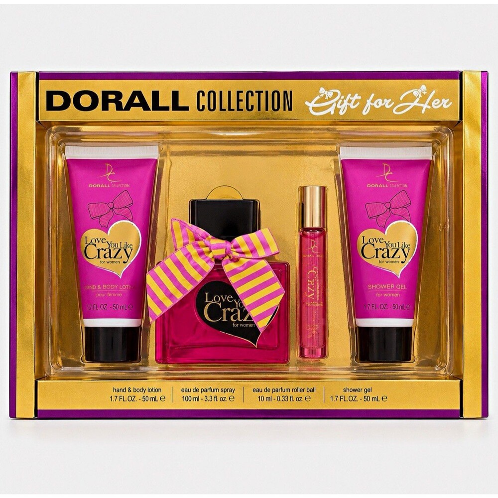 Dorall Collection Love You Like Crazy 4-Pc Set Lotion, Gel, EDP & Rollerball
